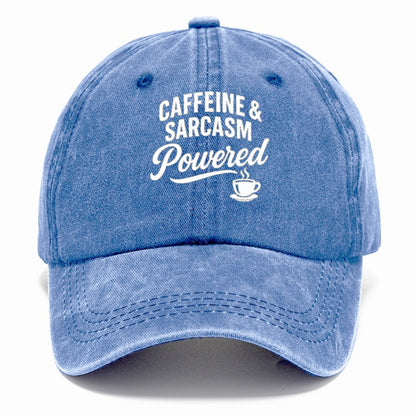 caffeine and sarcasm powered design Hat
