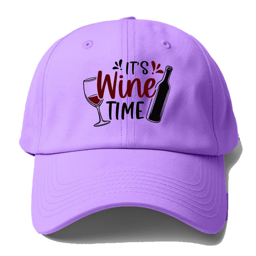 It's Wine Time Baseball Cap For Big Heads