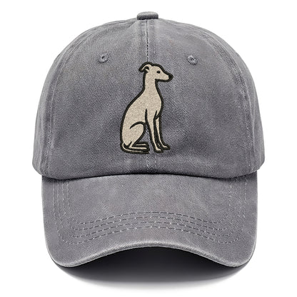 Italian Greyhound Gray Sitting Pose Hat