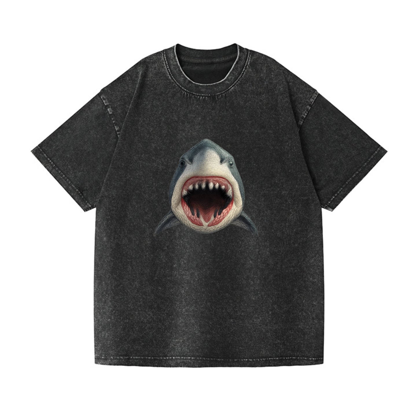 stylized shark maw ready to bite Hat
