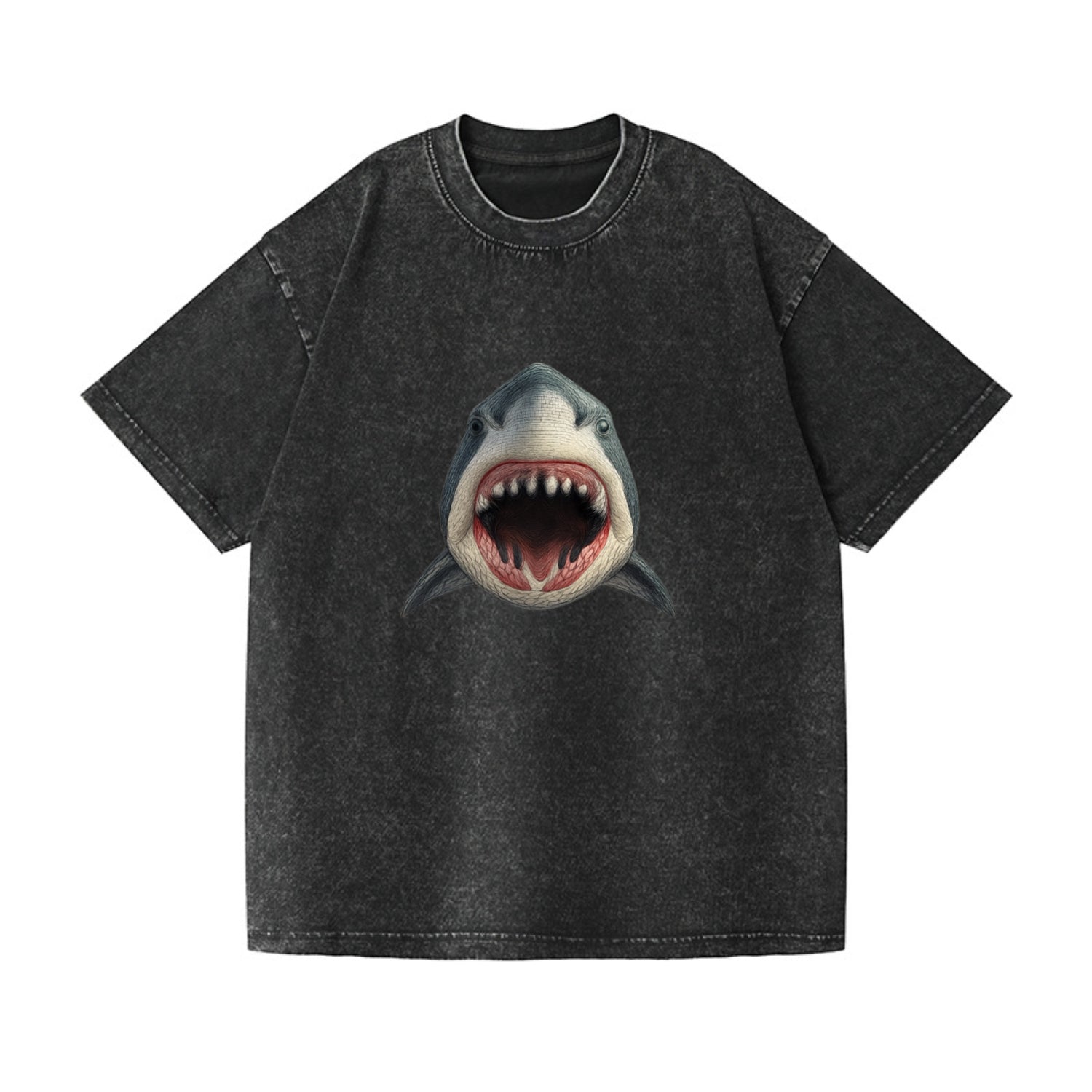 stylized shark maw ready to bite Hat