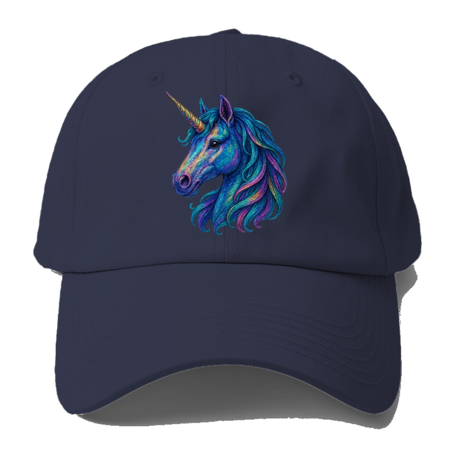 rainbow unicorn head artistic illustration Hat