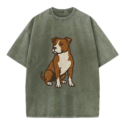 American Pit Bull Terrier Brown And White Pose Hat