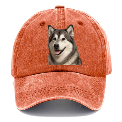 alaskan malamute portrait design Hat