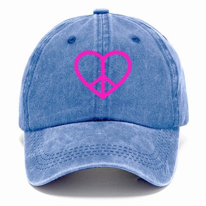 Retro 80s Heart Peace Sign Hat