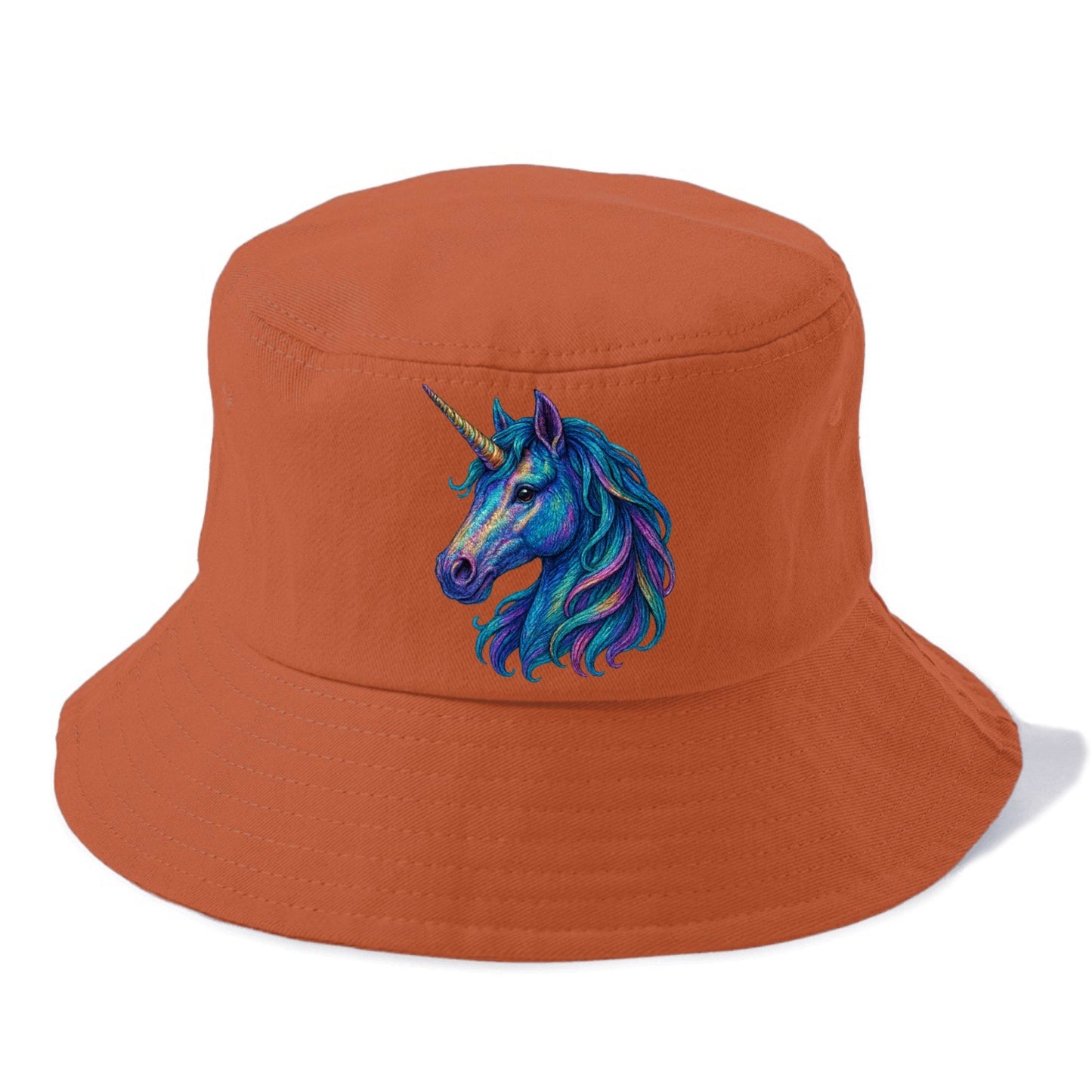 rainbow unicorn head artistic illustration Hat