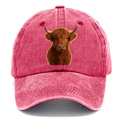 highland cow portrait design Hat