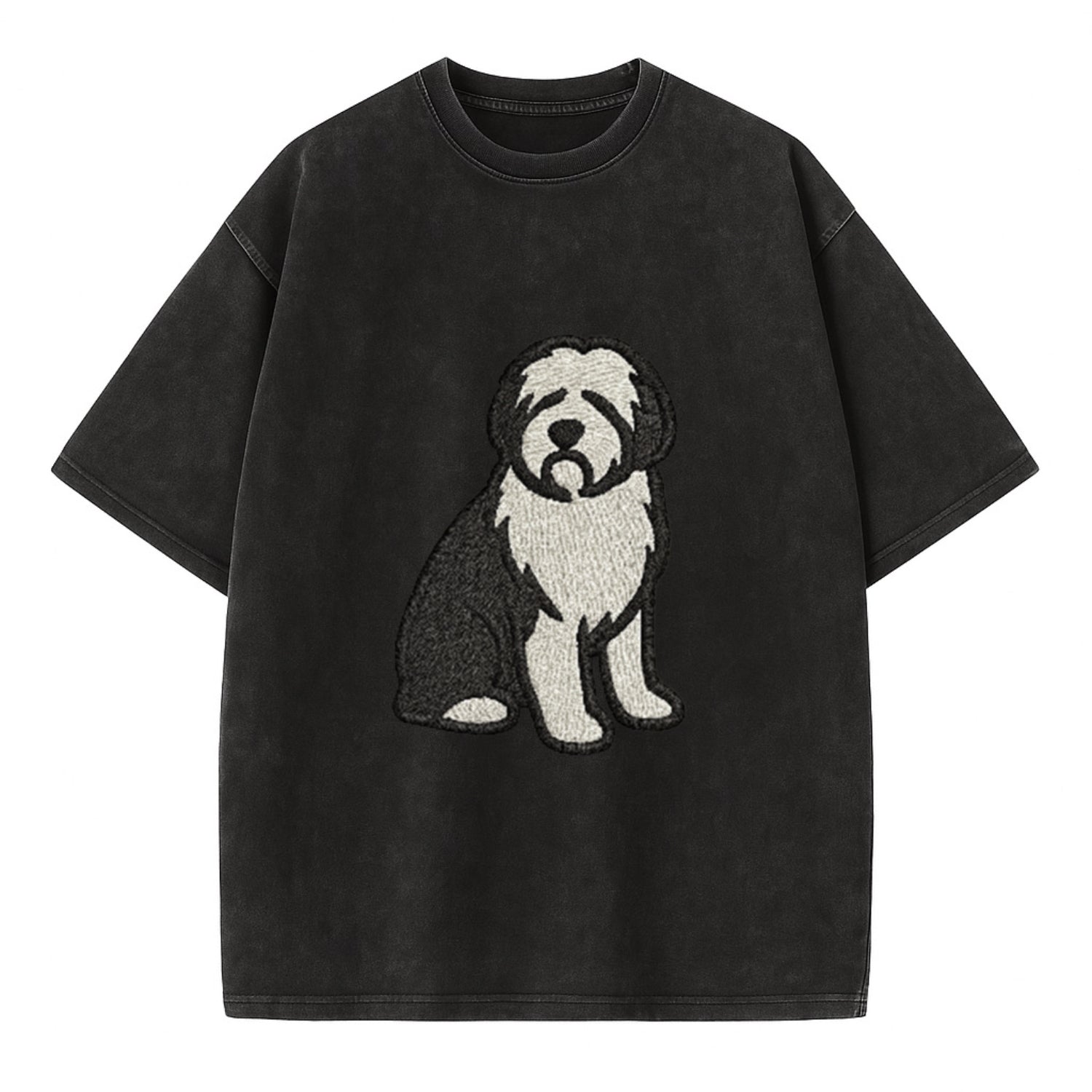 Old English Sheepdog Black And White Pose Hat