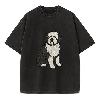 Old English Sheepdog Black And White Pose Hat