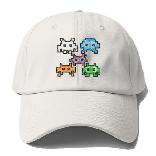 Pixelated Invasion Retro Collection Baseball Cap For Big Heads