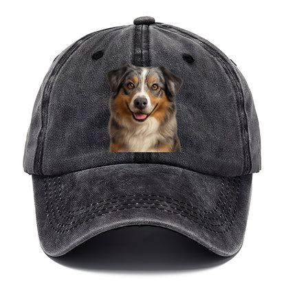 australian shepherd portrait design Hat
