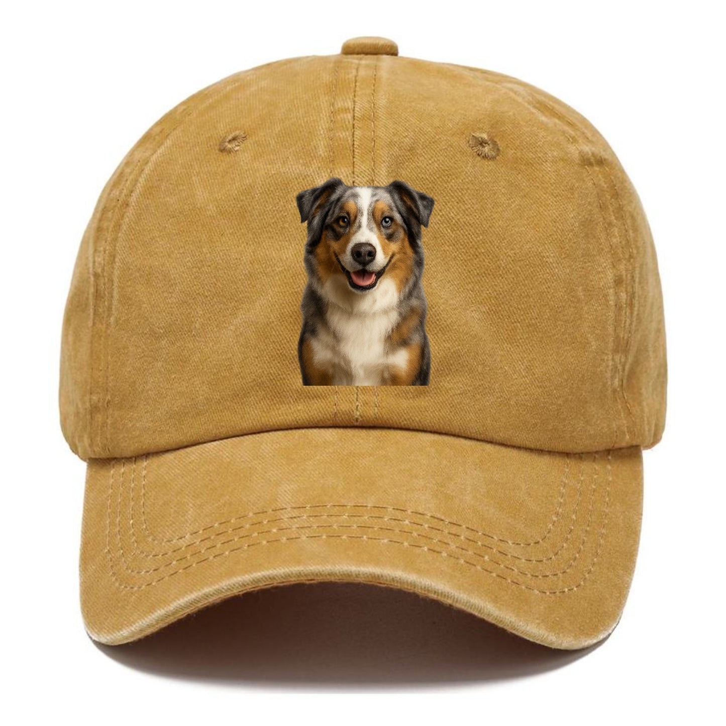 blue merle australian shepherd portrait design Hat