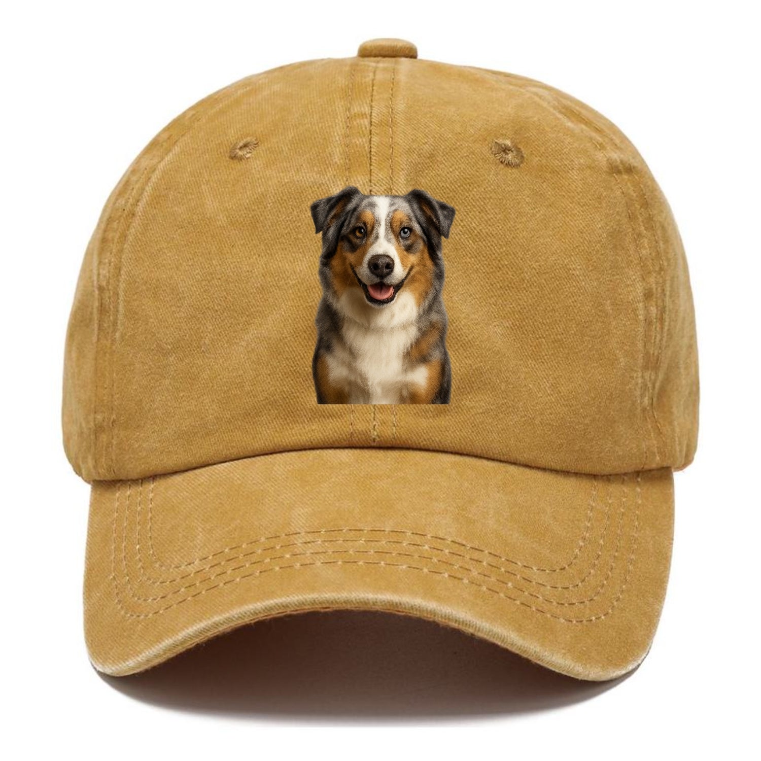 blue merle australian shepherd portrait design Hat