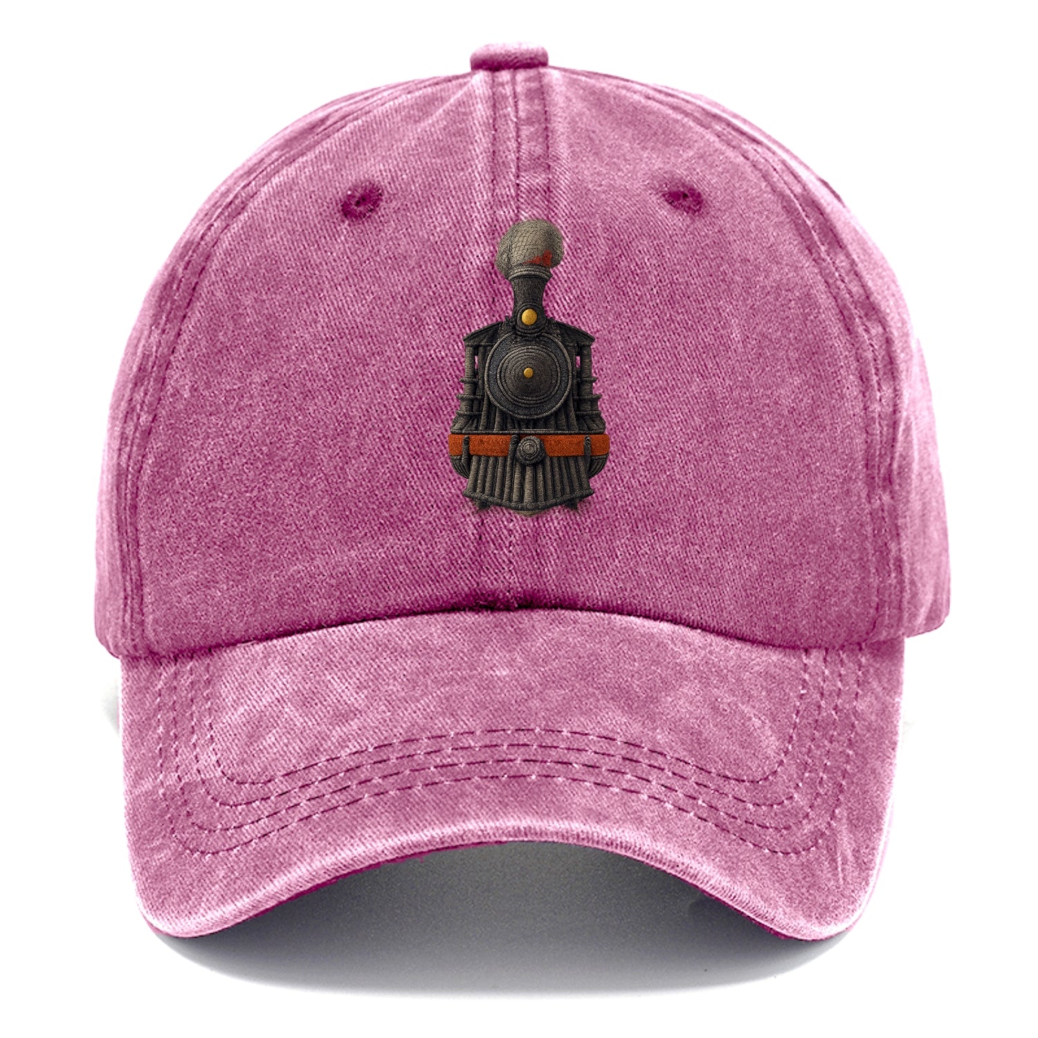 steam engine textured train illustration Hat