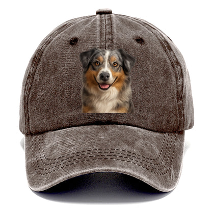 australian shepherd portrait design Hat