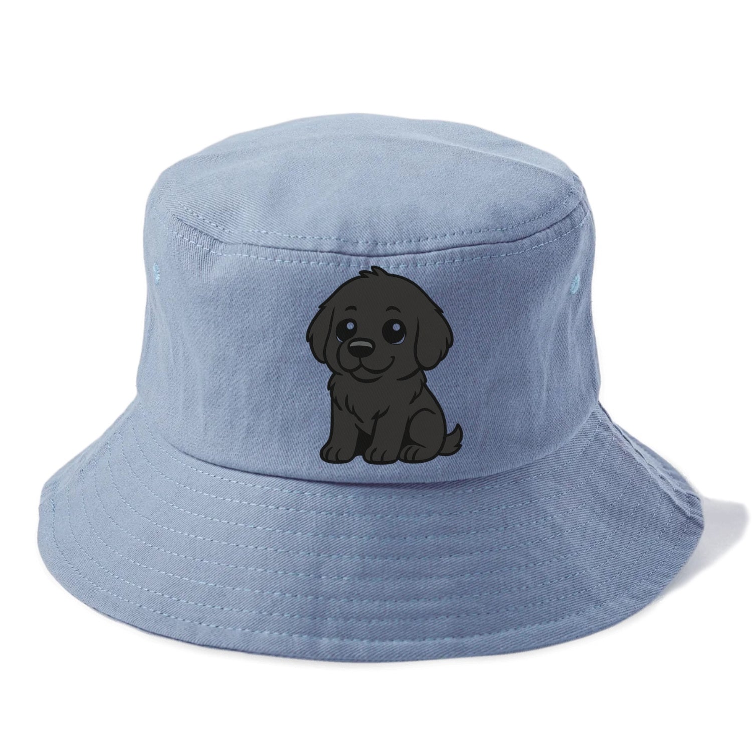 newfoundland black sitting pose with gentle giant expression portrait design Hat