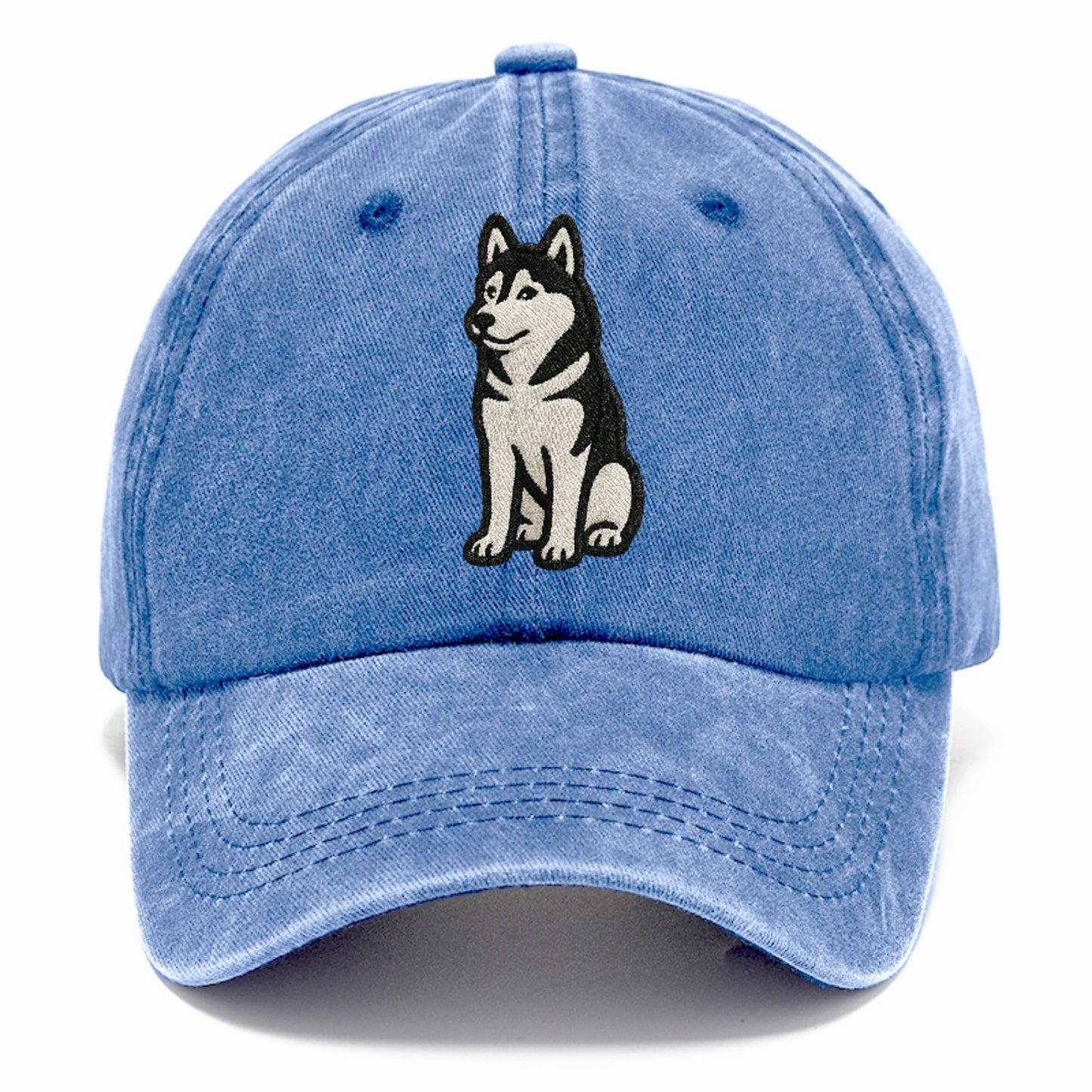 siberian-husky-black-white-loyal-spirit Hat