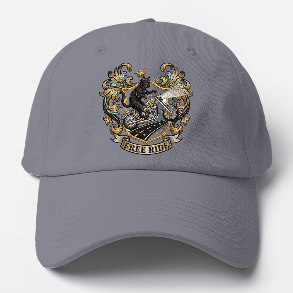 Free Ride Biker Cat Baseball Cap