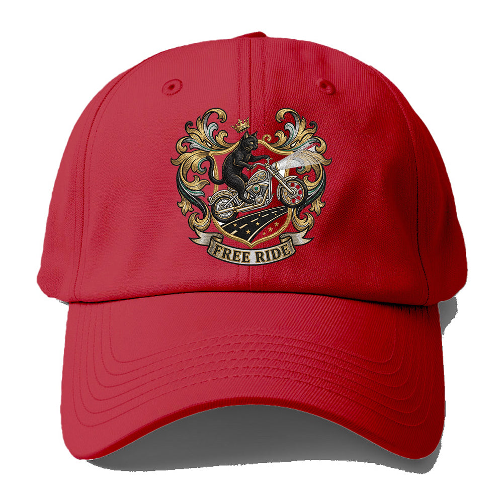 Free Ride Biker Cat Baseball Cap