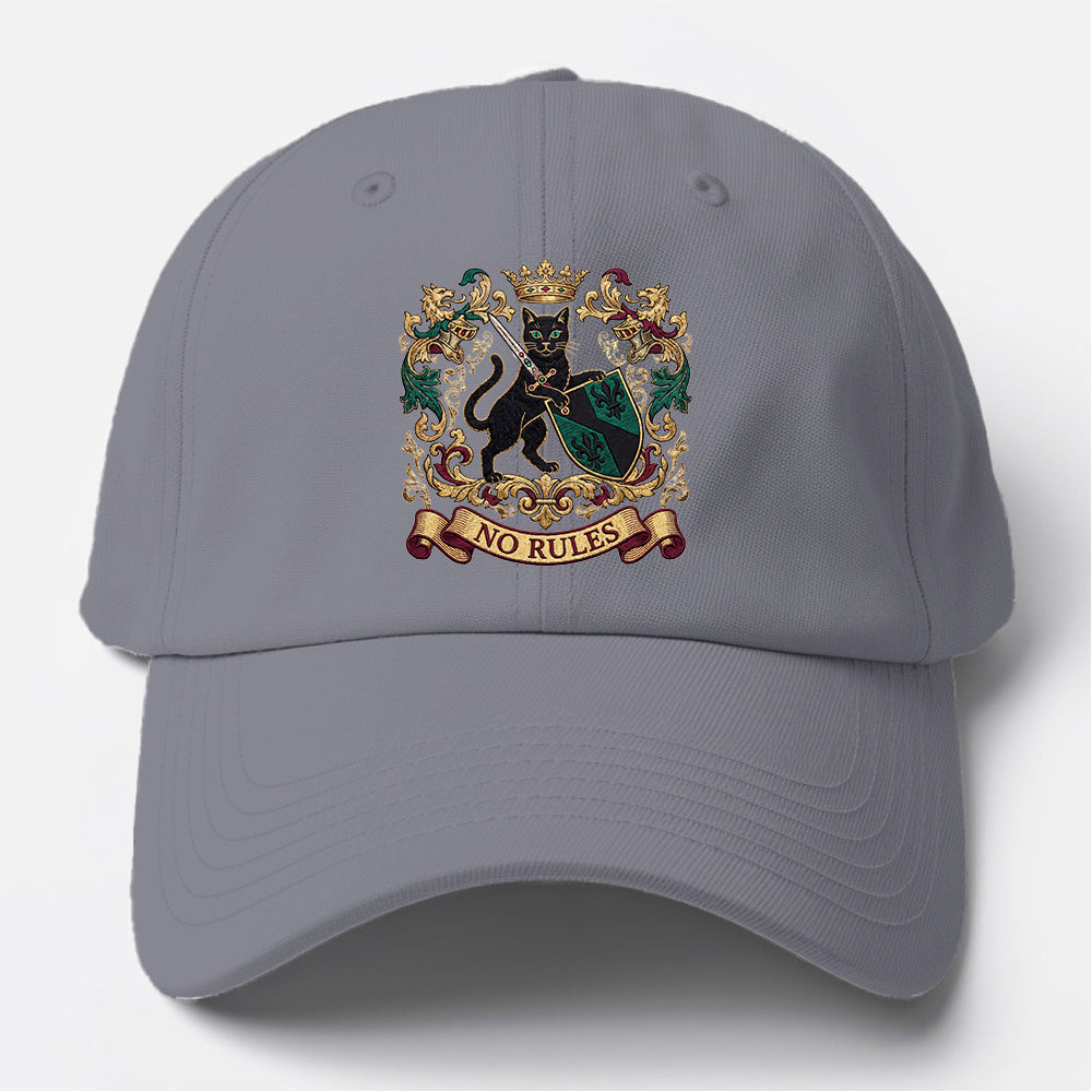 No Rules Cat Baseball Cap
