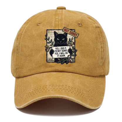 Not Sorry  I DID IT Cat  Classic Cap