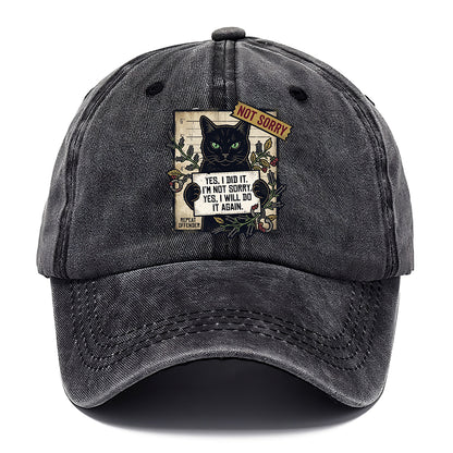 Not Sorry  I DID IT Cat  Classic Cap