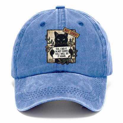 Not Sorry  I DID IT Cat  Classic Cap