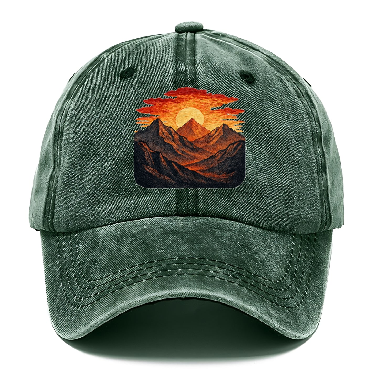 fiery mountains and sunset vista Hat