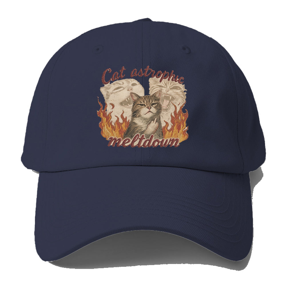 Cat Astrophic Meltdown Baseball Cap