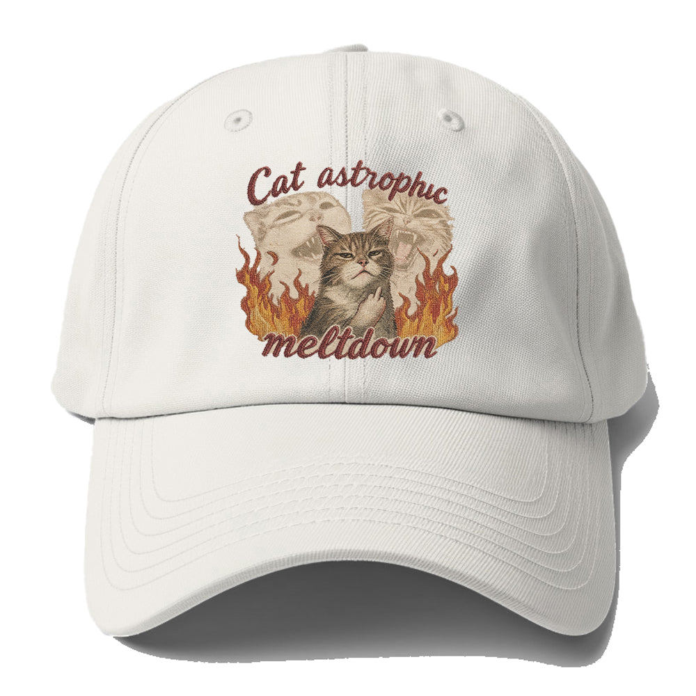 Cat Astrophic Meltdown Baseball Cap