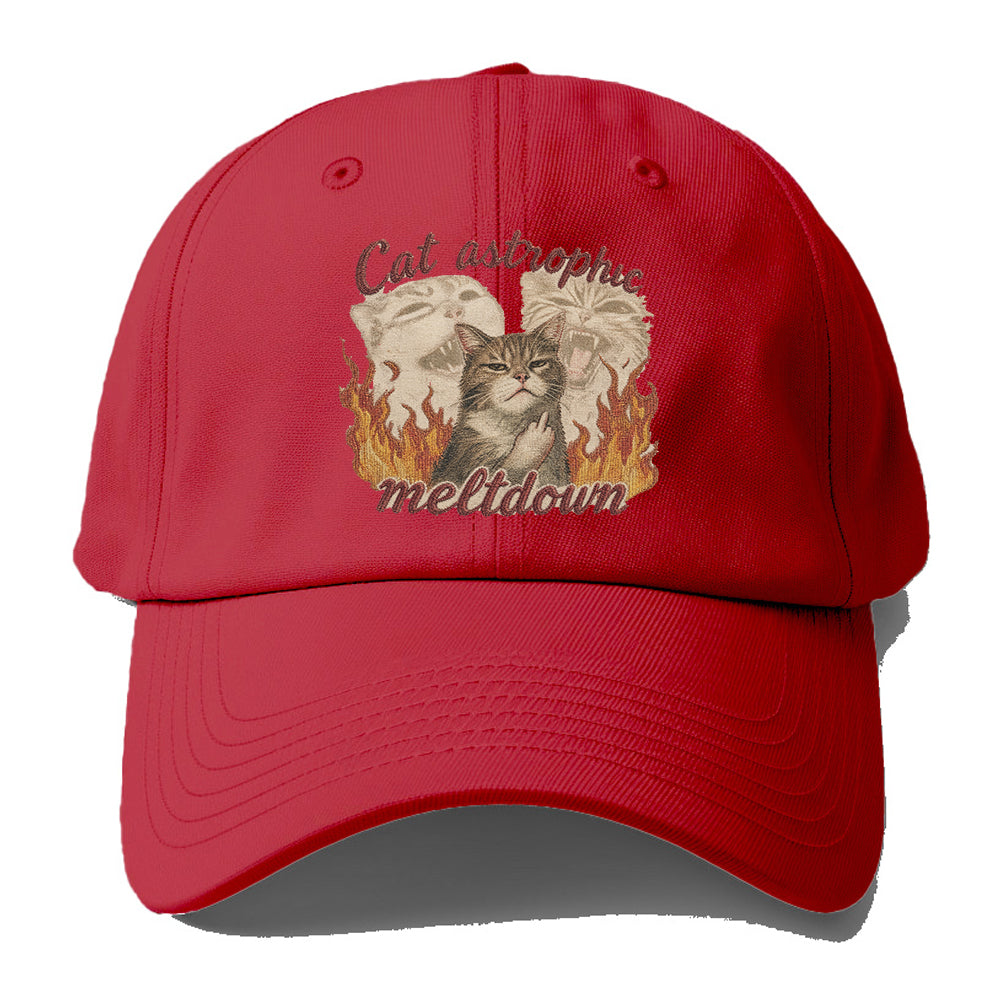 Cat Astrophic Meltdown Baseball Cap