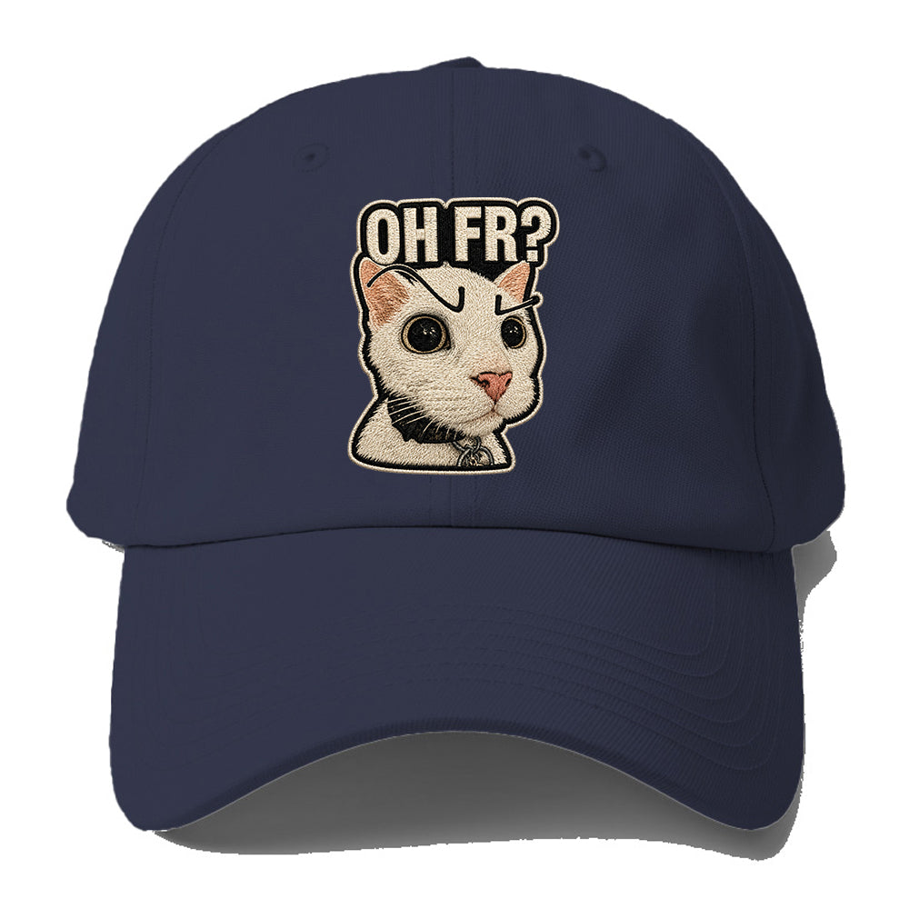 Oh Fr White Cat Baseball Cap