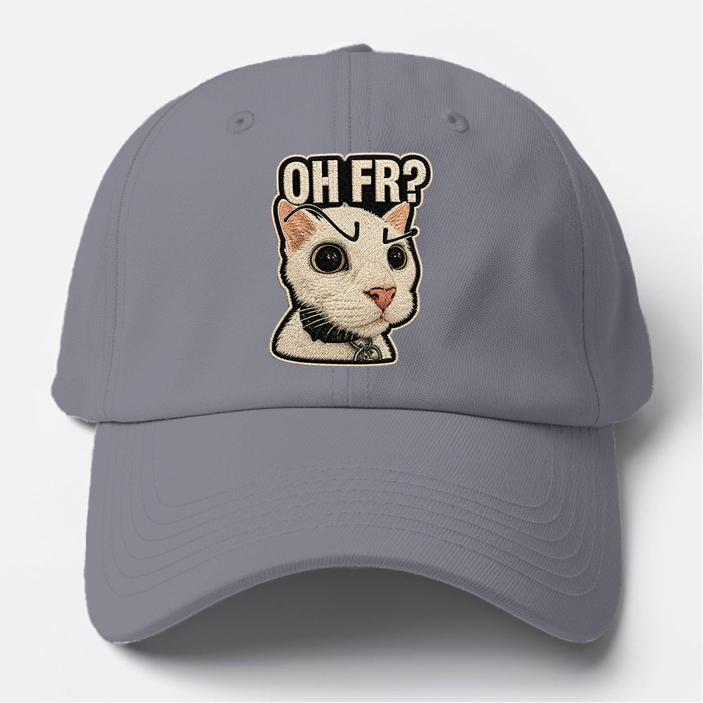 Oh Fr White Cat Baseball Cap