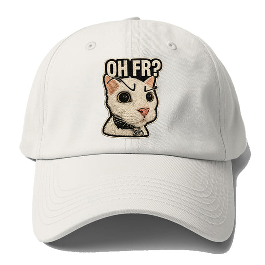 Oh Fr White Cat Baseball Cap