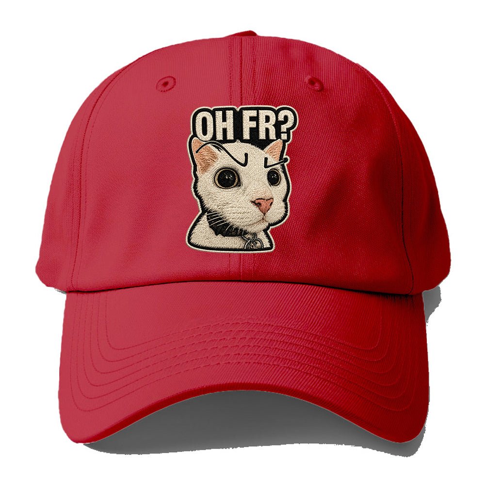 Oh Fr White Cat Baseball Cap