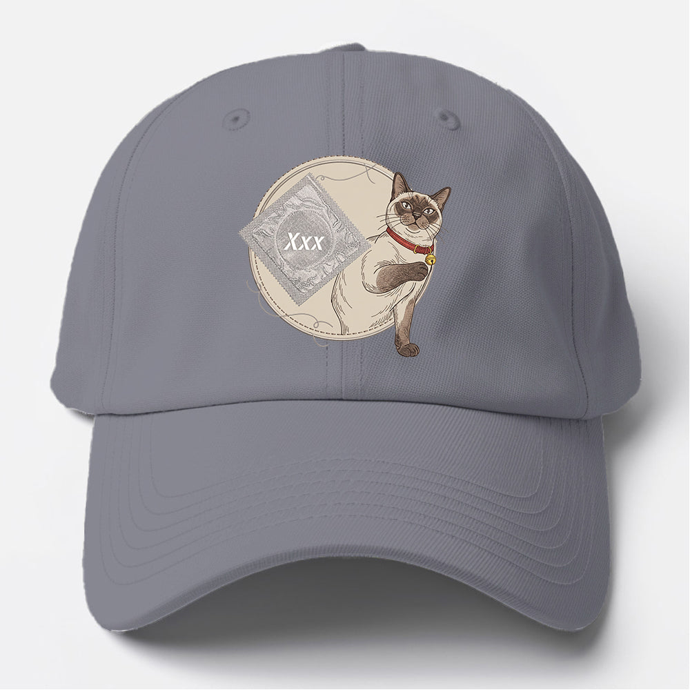 Siamese Patch Cat Baseball Cap