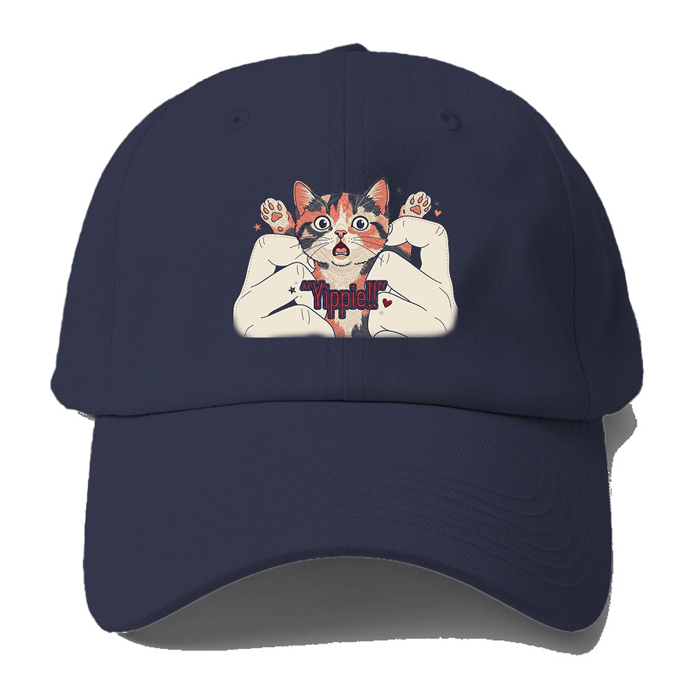 Yippie Cat Fun Baseball Cap