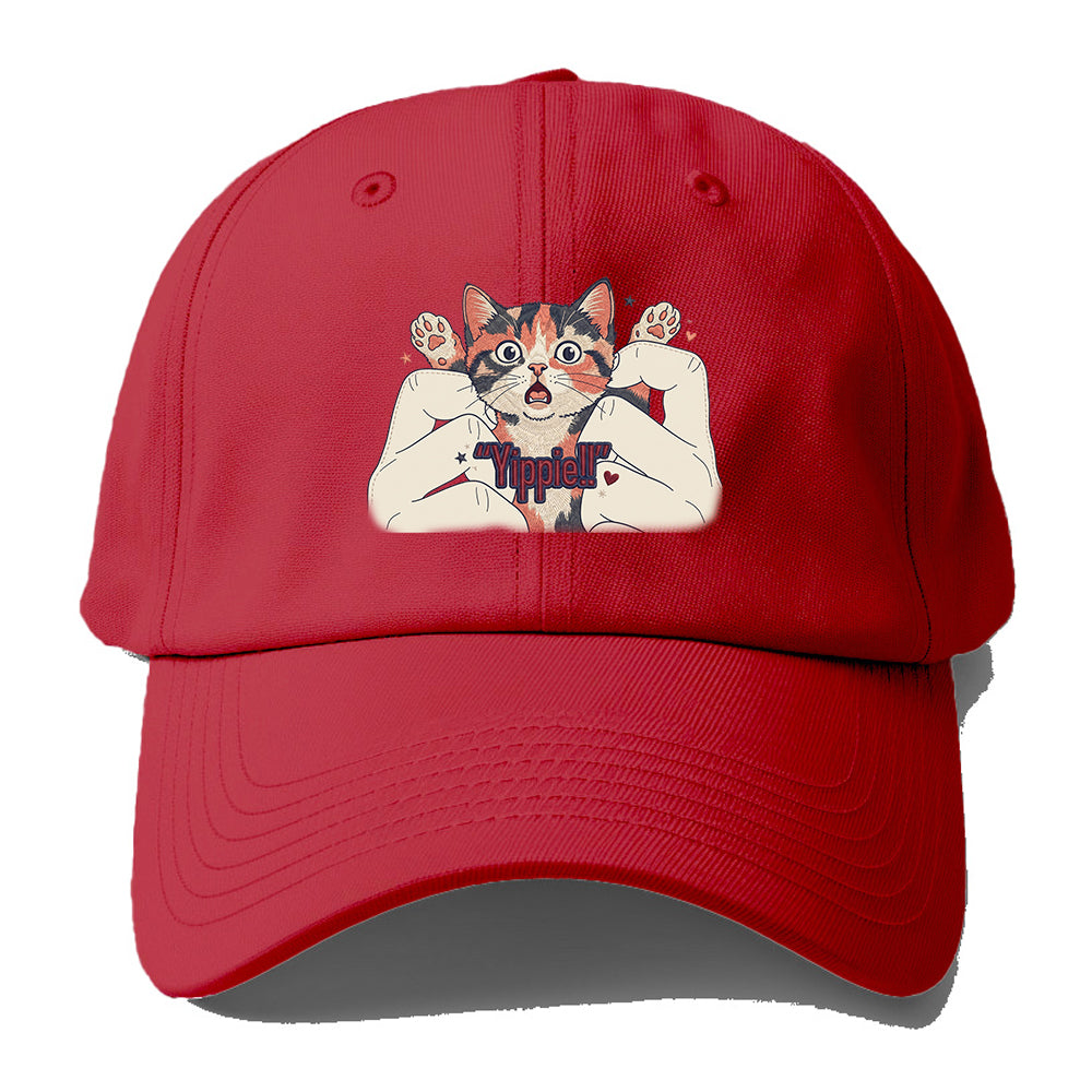 Yippie Cat Fun Baseball Cap