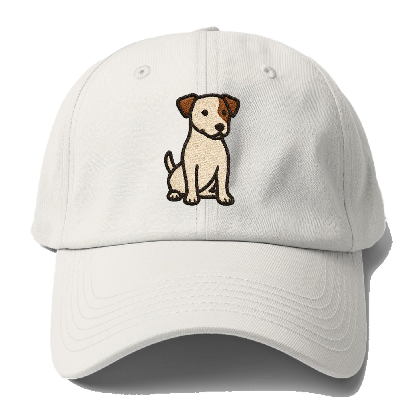 Jack Russell Terrier White With Brown Patches Pose Hat