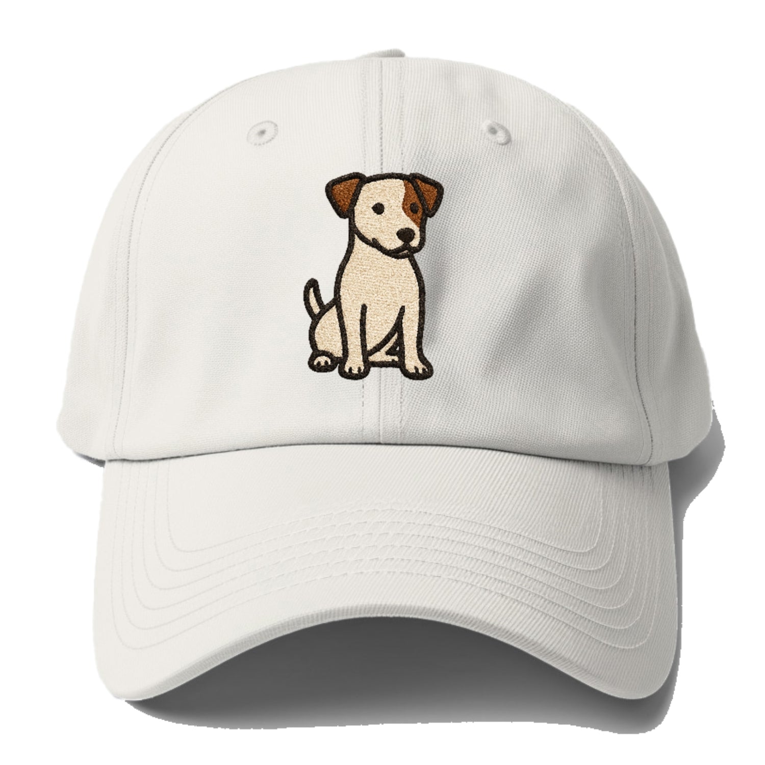 Jack Russell Terrier White With Brown Patches Pose Hat
