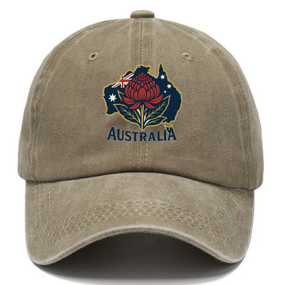 Australian Floral Map Hat