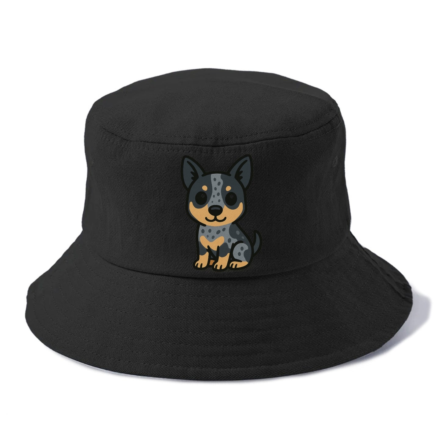 australian cattle dog blue heeler sitting pose portrait design Hat