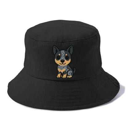 australian cattle dog blue heeler sitting pose portrait design Hat