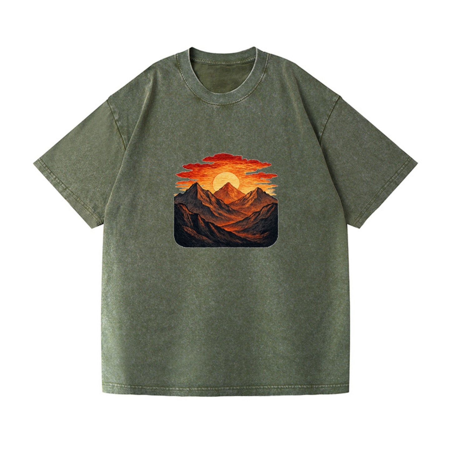 fiery mountains and sunset vista Hat