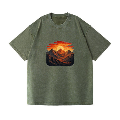 fiery mountains and sunset vista Hat
