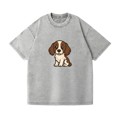 english springer spaniel liver and white sitting pose portrait design Hat