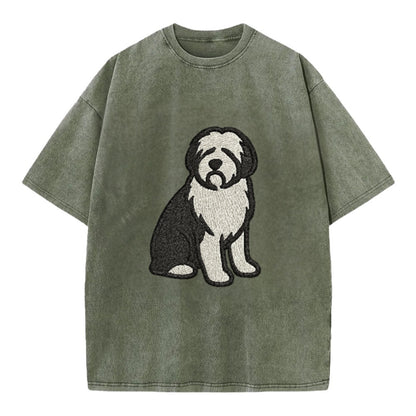 Old English Sheepdog Black And White Pose Hat