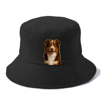 red tri australian shepherd portrait design Hat