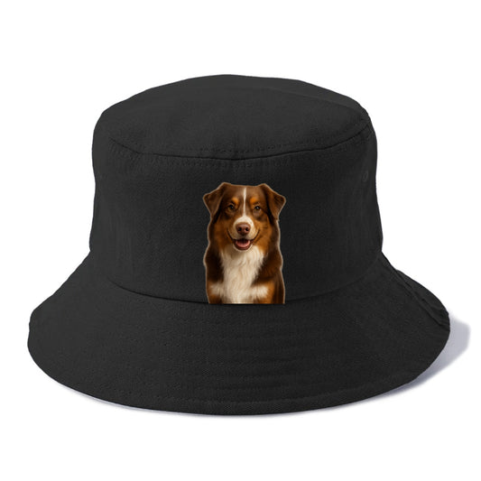 red tri australian shepherd portrait design Hat