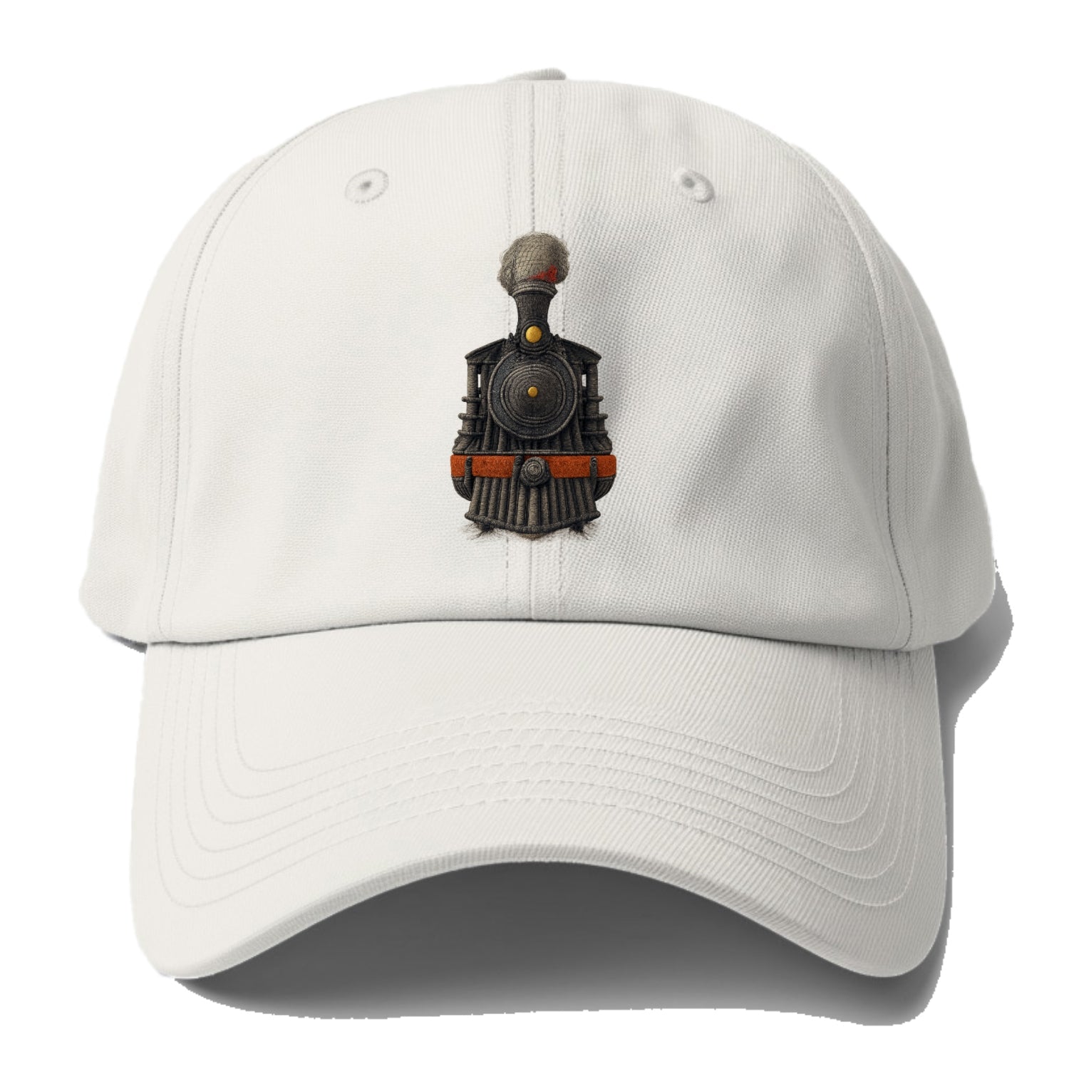steam engine textured train illustration Hat